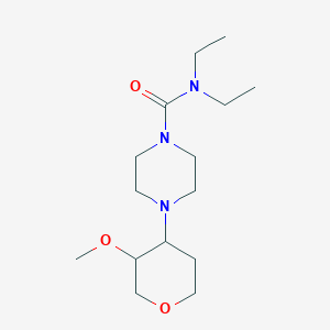 molecular formula C15H29N3O3 B7107915 N,N-diethyl-4-(3-methoxyoxan-4-yl)piperazine-1-carboxamide 