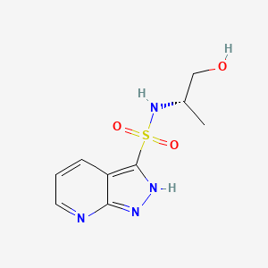 molecular formula C9H12N4O3S B7107928 N-[(2S)-1-hydroxypropan-2-yl]-2H-pyrazolo[3,4-b]pyridine-3-sulfonamide 