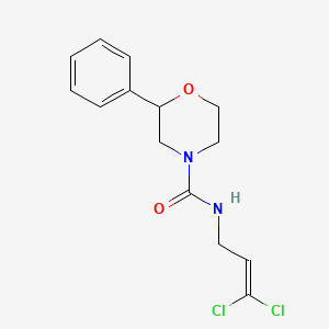 molecular formula C14H16Cl2N2O2 B7107987 N-(3,3-dichloroprop-2-enyl)-2-phenylmorpholine-4-carboxamide 