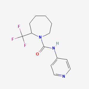 molecular formula C13H16F3N3O B7108024 N-pyridin-4-yl-2-(trifluoromethyl)azepane-1-carboxamide 
