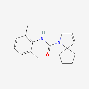 molecular formula C17H22N2O B7108160 N-(2,6-dimethylphenyl)-1-azaspiro[4.4]non-3-ene-1-carboxamide 