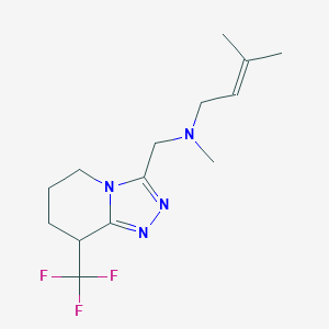 molecular formula C14H21F3N4 B7108445 N,3-dimethyl-N-[[8-(trifluoromethyl)-5,6,7,8-tetrahydro-[1,2,4]triazolo[4,3-a]pyridin-3-yl]methyl]but-2-en-1-amine 