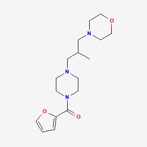 molecular formula C17H27N3O3 B7108705 Furan-2-yl-[4-(2-methyl-3-morpholin-4-ylpropyl)piperazin-1-yl]methanone 