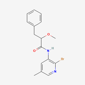 molecular formula C16H17BrN2O2 B7108816 N-(2-bromo-5-methylpyridin-3-yl)-2-methoxy-3-phenylpropanamide 