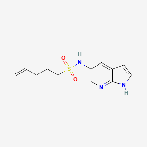 molecular formula C12H15N3O2S B7108945 N-(1H-pyrrolo[2,3-b]pyridin-5-yl)pent-4-ene-1-sulfonamide 