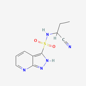 molecular formula C10H11N5O2S B7109003 N-(1-cyanopropyl)-2H-pyrazolo[3,4-b]pyridine-3-sulfonamide 