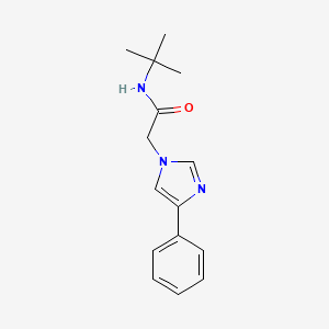 molecular formula C15H19N3O B7109074 N-tert-butyl-2-(4-phenylimidazol-1-yl)acetamide 
