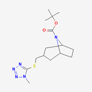 molecular formula C15H25N5O2S B7109117 Tert-butyl 3-[(1-methyltetrazol-5-yl)sulfanylmethyl]-8-azabicyclo[3.2.1]octane-8-carboxylate 