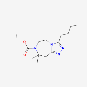 molecular formula C17H30N4O2 B7109907 tert-butyl 3-butyl-8,8-dimethyl-6,9-dihydro-5H-[1,2,4]triazolo[4,3-d][1,4]diazepine-7-carboxylate 
