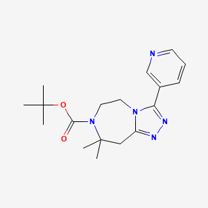 molecular formula C18H25N5O2 B7109926 tert-butyl 8,8-dimethyl-3-pyridin-3-yl-6,9-dihydro-5H-[1,2,4]triazolo[4,3-d][1,4]diazepine-7-carboxylate 