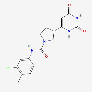 molecular formula C16H17ClN4O3 B7109976 N-(3-chloro-4-methylphenyl)-3-(2,4-dioxo-1H-pyrimidin-6-yl)pyrrolidine-1-carboxamide 