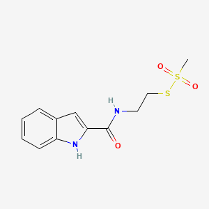 molecular formula C12H14N2O3S2 B7110147 N-(2-methylsulfonylsulfanylethyl)-1H-indole-2-carboxamide 