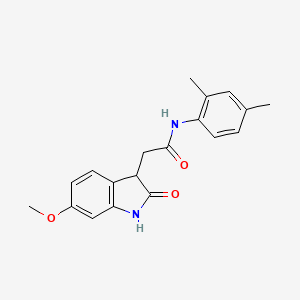 molecular formula C19H20N2O3 B7110299 N-(2,4-dimethylphenyl)-2-(6-methoxy-2-oxo-1,3-dihydroindol-3-yl)acetamide 