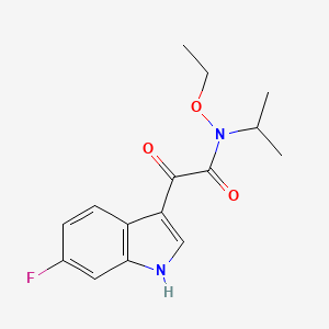 molecular formula C15H17FN2O3 B7110325 N-ethoxy-2-(6-fluoro-1H-indol-3-yl)-2-oxo-N-propan-2-ylacetamide 