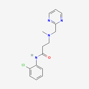 molecular formula C15H17ClN4O B7110378 N-(2-chlorophenyl)-3-[methyl(pyrimidin-2-ylmethyl)amino]propanamide 