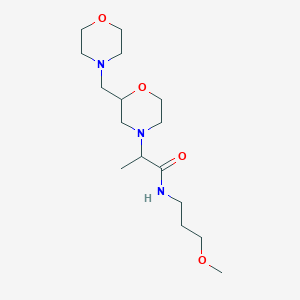molecular formula C16H31N3O4 B7110387 N-(3-methoxypropyl)-2-[2-(morpholin-4-ylmethyl)morpholin-4-yl]propanamide 