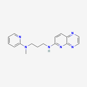 molecular formula C16H18N6 B7110592 N'-methyl-N'-pyridin-2-yl-N-pyrido[2,3-b]pyrazin-6-ylpropane-1,3-diamine 