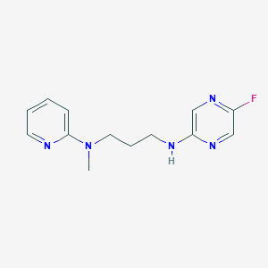 molecular formula C13H16FN5 B7110610 N-(5-fluoropyrazin-2-yl)-N'-methyl-N'-pyridin-2-ylpropane-1,3-diamine 