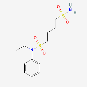 molecular formula C12H20N2O4S2 B7110699 N'-ethyl-N'-phenylbutane-1,4-disulfonamide 