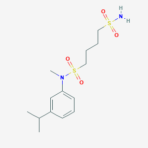 molecular formula C14H24N2O4S2 B7110725 N'-methyl-N'-(3-propan-2-ylphenyl)butane-1,4-disulfonamide 