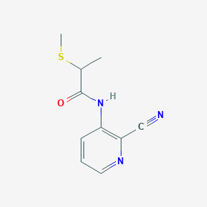 molecular formula C10H11N3OS B7111260 N-(2-cyanopyridin-3-yl)-2-methylsulfanylpropanamide 