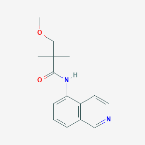 molecular formula C15H18N2O2 B7111341 N-isoquinolin-5-yl-3-methoxy-2,2-dimethylpropanamide 
