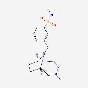 molecular formula C17H27N3O2S B7111579 N,N-dimethyl-3-[[(1S,6R)-3-methyl-3,9-diazabicyclo[4.2.1]nonan-9-yl]methyl]benzenesulfonamide 