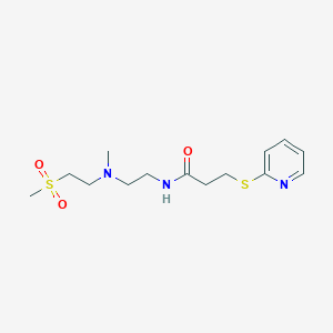 molecular formula C14H23N3O3S2 B7111880 N-[2-[methyl(2-methylsulfonylethyl)amino]ethyl]-3-pyridin-2-ylsulfanylpropanamide 