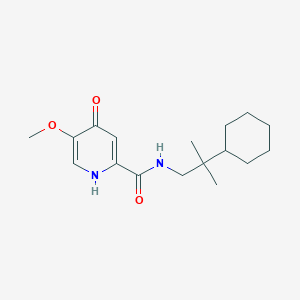 molecular formula C17H26N2O3 B7112038 N-(2-cyclohexyl-2-methylpropyl)-5-methoxy-4-oxo-1H-pyridine-2-carboxamide 