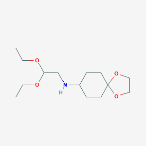 molecular formula C14H27NO4 B071122 N-(2,2-diethoxyethyl)-1,4-dioxaspiro[4.5]decan-8-amine CAS No. 176492-83-4