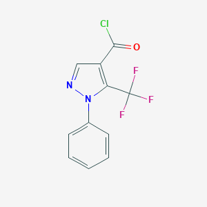 molecular formula C11H6ClF3N2O B071125 1-Phenyl-5-(trifluoromethyl)pyrazole-4-carbonyl chloride CAS No. 175137-14-1