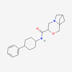 molecular formula C21H28N2O2 B7112566 N-(4-phenylcyclohexyl)-3-oxa-6-azatricyclo[6.1.1.01,6]decane-4-carboxamide 