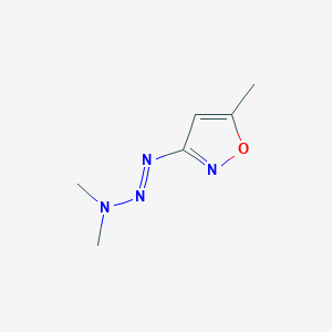 molecular formula C6H10N4O B071134 N-methyl-N-[(5-methyl-1,2-oxazol-3-yl)diazenyl]methanamine CAS No. 171782-72-2