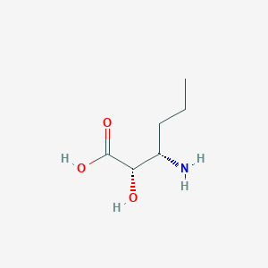 molecular formula C6H13NO3 B071136 (2S,3S)-3-Amino-2-hydroxyhexanoic acid CAS No. 160801-76-3