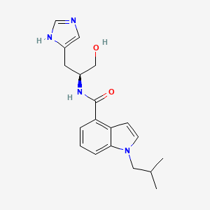 molecular formula C19H24N4O2 B7114198 N-[(2S)-1-hydroxy-3-(1H-imidazol-5-yl)propan-2-yl]-1-(2-methylpropyl)indole-4-carboxamide 
