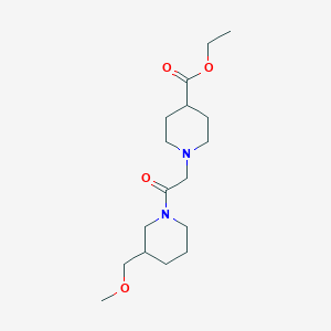 molecular formula C17H30N2O4 B7114302 Ethyl 1-[2-[3-(methoxymethyl)piperidin-1-yl]-2-oxoethyl]piperidine-4-carboxylate 