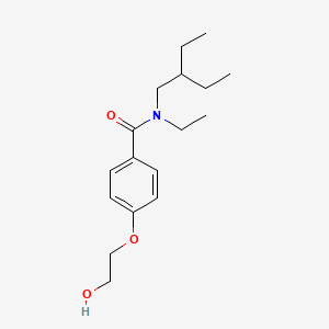 molecular formula C17H27NO3 B7114490 N-ethyl-N-(2-ethylbutyl)-4-(2-hydroxyethoxy)benzamide 