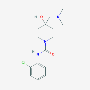 molecular formula C15H22ClN3O2 B7114729 N-(2-chlorophenyl)-4-[(dimethylamino)methyl]-4-hydroxypiperidine-1-carboxamide 