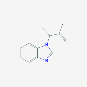 molecular formula C12H14N2 B071148 1-(3-Methylbut-3-en-2-yl)benzimidazole CAS No. 186527-71-9