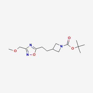 molecular formula C14H23N3O4 B7114967 Tert-butyl 3-[2-[3-(methoxymethyl)-1,2,4-oxadiazol-5-yl]ethyl]azetidine-1-carboxylate 