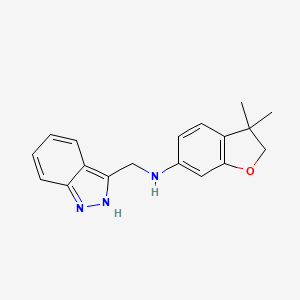 molecular formula C18H19N3O B7115221 N-(2H-indazol-3-ylmethyl)-3,3-dimethyl-2H-1-benzofuran-6-amine 