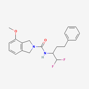 molecular formula C20H22F2N2O2 B7115337 N-(1,1-difluoro-4-phenylbutan-2-yl)-4-methoxy-1,3-dihydroisoindole-2-carboxamide 