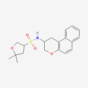 molecular formula C19H23NO4S B7115376 N-(2,3-dihydro-1H-benzo[f]chromen-2-yl)-5,5-dimethyloxolane-3-sulfonamide 