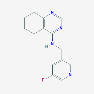 molecular formula C14H15FN4 B7116225 N-[(5-fluoropyridin-3-yl)methyl]-5,6,7,8-tetrahydroquinazolin-4-amine 