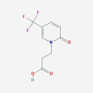 molecular formula C9H8F3NO3 B071166 3-(2-Oxo-5-(trifluoromethyl)pyridin-1(2H)-yl)propanoic acid CAS No. 175277-72-2