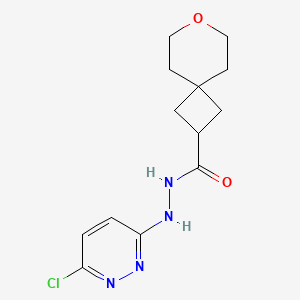 molecular formula C13H17ClN4O2 B7116686 N'-(6-chloropyridazin-3-yl)-7-oxaspiro[3.5]nonane-2-carbohydrazide 