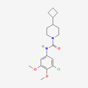 molecular formula C18H25ClN2O3 B7117241 N-(3-chloro-4,5-dimethoxyphenyl)-4-cyclobutylpiperidine-1-carboxamide 