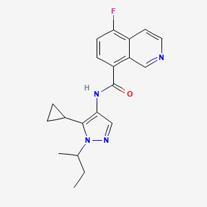 molecular formula C20H21FN4O B7117526 N-(1-butan-2-yl-5-cyclopropylpyrazol-4-yl)-5-fluoroisoquinoline-8-carboxamide 