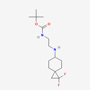 molecular formula C15H26F2N2O2 B7117711 tert-butyl N-[2-[(2,2-difluorospiro[2.5]octan-6-yl)amino]ethyl]carbamate 