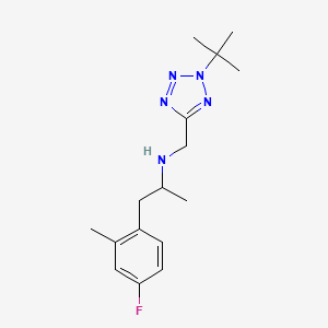 molecular formula C16H24FN5 B7117728 N-[(2-tert-butyltetrazol-5-yl)methyl]-1-(4-fluoro-2-methylphenyl)propan-2-amine 